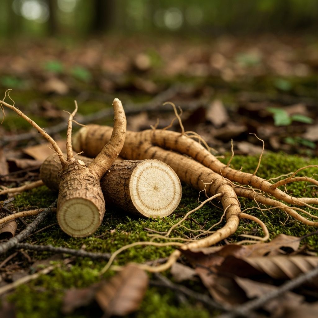 Wild-harvested root pieces